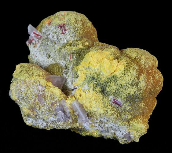 Orpiment with Barite Crystals - Peru #63804